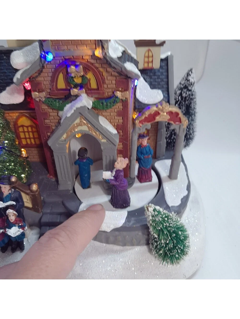 Avon Holiday Blessings Church lighted Fiber Optic Christmas village 2012 chapel